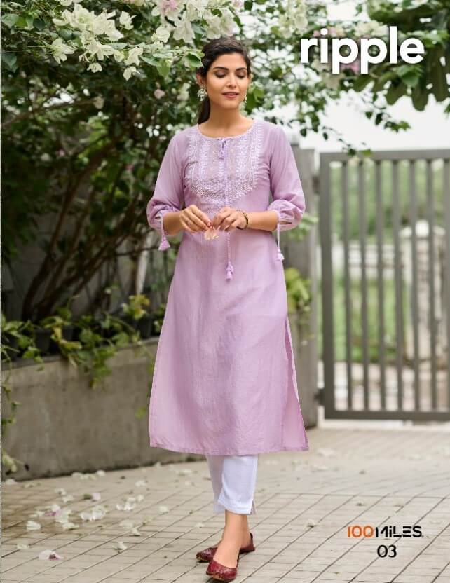 100Miles Ripple Straight Cut Kurtis Catalog, Buy 100Miles Ripple Straight cut Kurtis Full Catalog at Wholesale Price Online