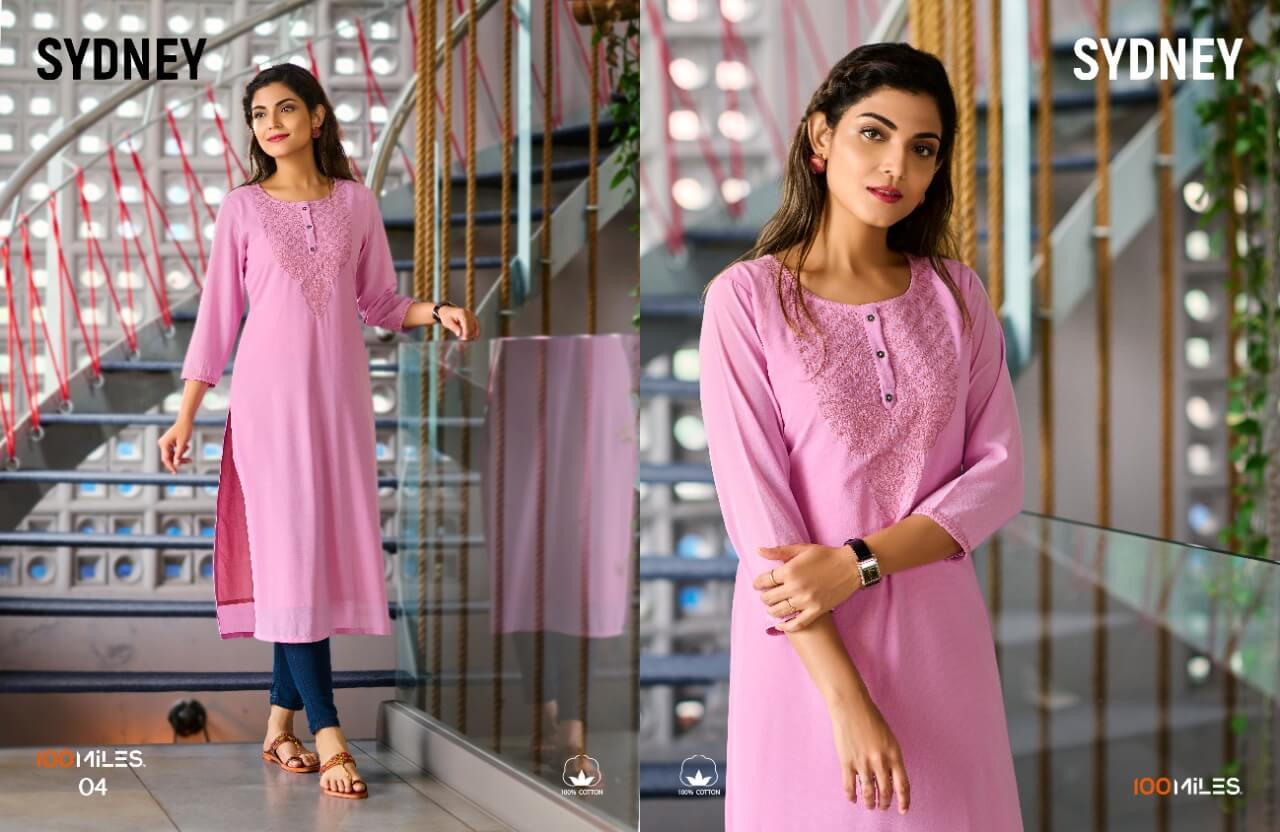 100Miles Sydney Georgette Kurtis Wholessale Catalog, Buy 100Miles Sydney Georgette Chikankari Work Kurtis Full Catalog in Wholesale Price Online