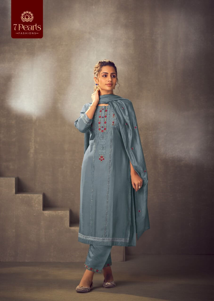 7 Pearls Rhea Kurti Pant with Dupatta Set Wholesale Catalog, Buy 7 Pearls Rhea Kurti Pant with Dupatta Full Catalog at Wholesale Price Online