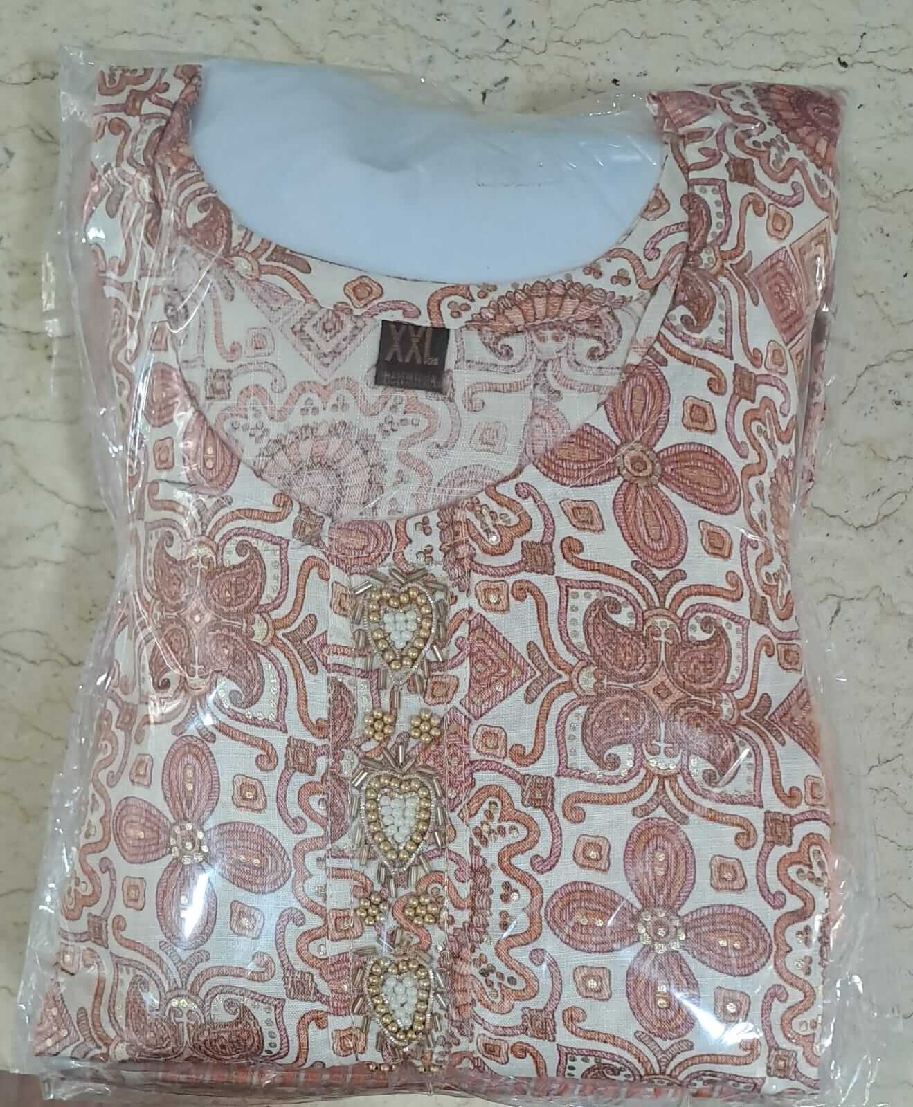 Rayon Capsule Print Design In 4 Size Bunch With Handwork In Kurti Neck.