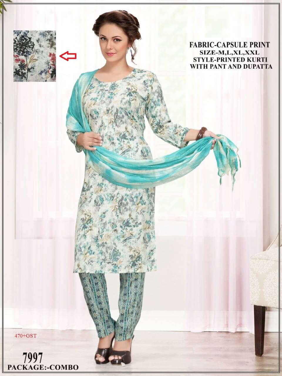 Gray Flower Printed Rayon Readymade Dress Size Set at Wholesale Rate