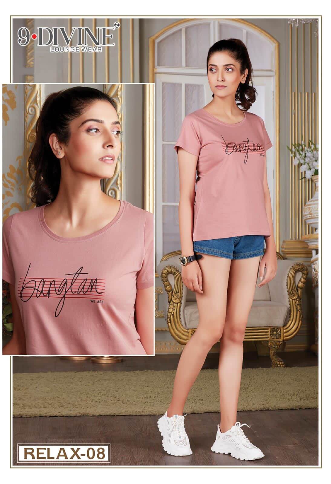 9 Divine Relax Short T Shirt Catalog In Wholesale Price. Purchase Full catalog of 9 Divine Relax In Wholesale Price Online