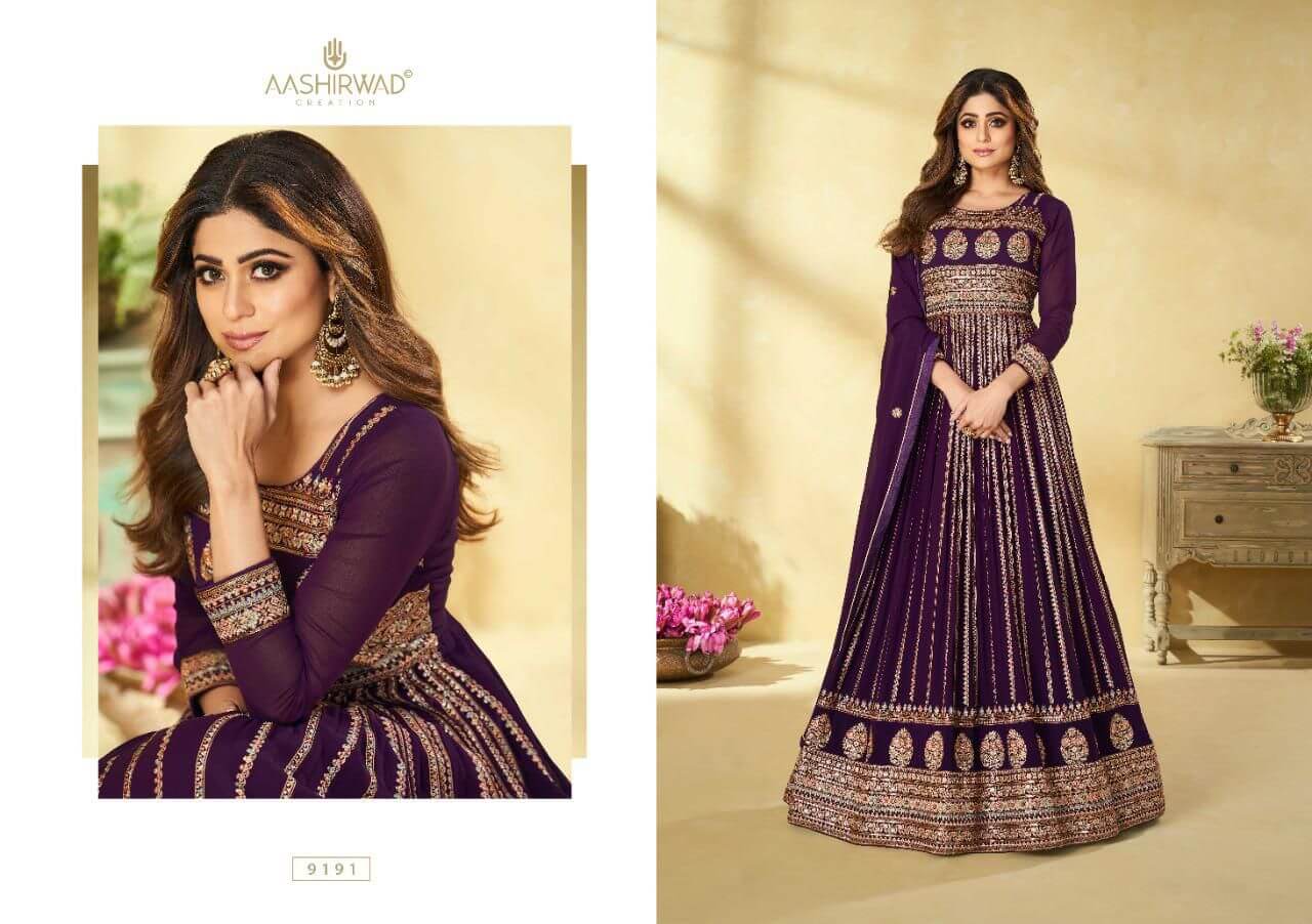 Aashirwad Saarang Designer Gowns Wholesale Catalog. Purchase Full Catalog of Designer Gowns In Wholesale Price Online