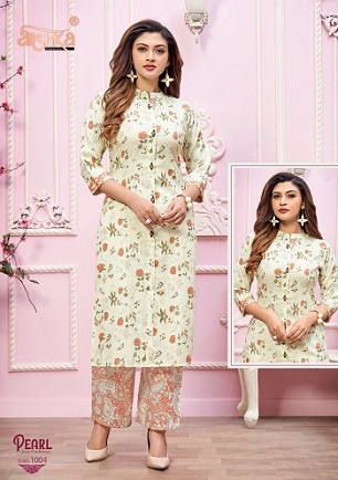 Alishka Fashion Pearl Kurtis With Plazzo Wholesale Catalog, Buy Full Catalog of Alishka Fashion Pearl Kurtis With Plazzo At Wholesale Price