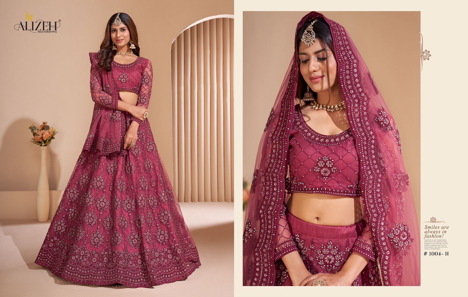 Buy Wedding Wear Pink Beads and Stones Silk Lehenga Choli Online From Surat  Wholesale Shop.