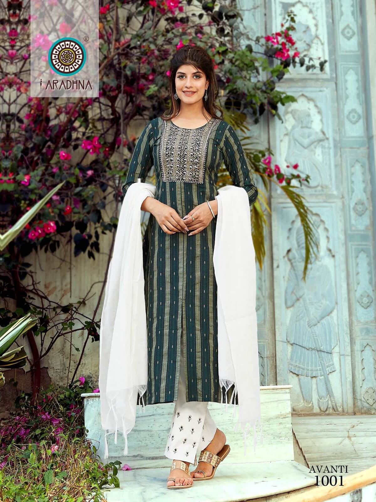 Aradhna Avanti Vol 1 Kurti Pant Dupatta Set Wholesale Catalog. Purchase Full Catalog of Kurti Pant Dupatta Set In Wholesale Price Online