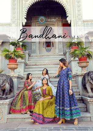 Aradhna Bandhani Vol 3 Cotton Kurtis Wholesale Catalog, Buy Full Catalog of Aradhna Bandhani Vol 3 Cotton Kurtis At Wholesale Price