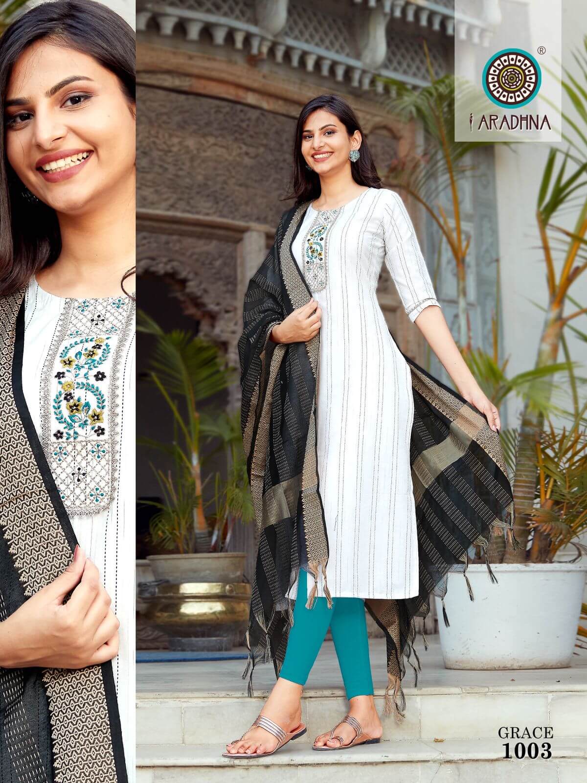 Aradhna Grace Vol 1 Kurtis With Dupatta Wholesale Catalog. Purchase Full Catalog Of Kurtis With Dupatta In Wholesale Price Online