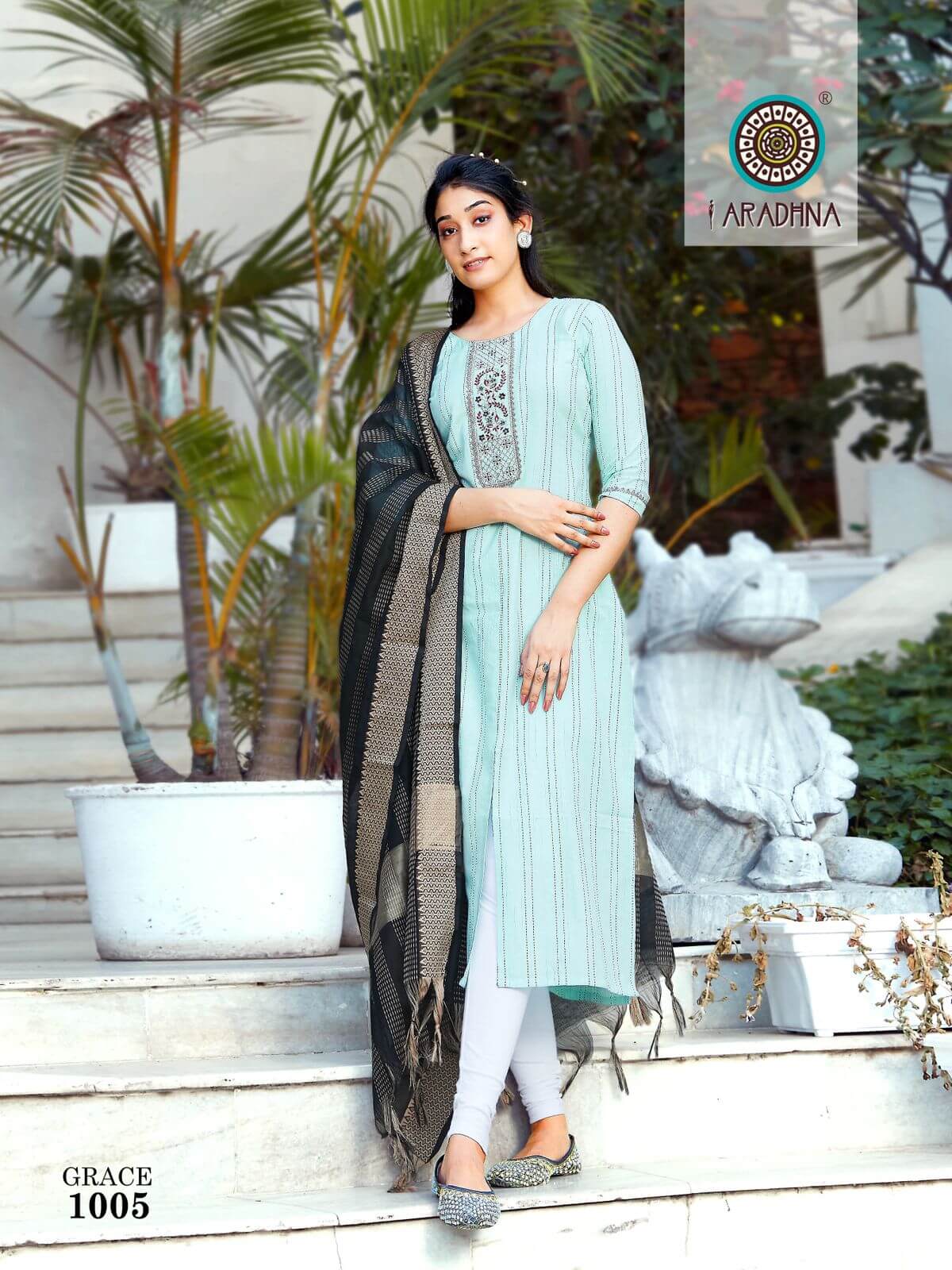 Aradhna Grace Vol 1 Kurtis With Dupatta Wholesale Catalog. Purchase Full Catalog Of Kurtis With Dupatta In Wholesale Price Online