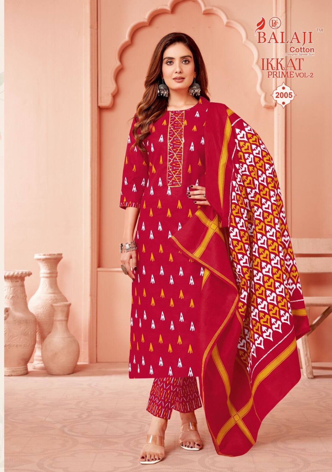 Cotton Printed Top Bottom With Dupatta Fully Stitched Readymade Dress