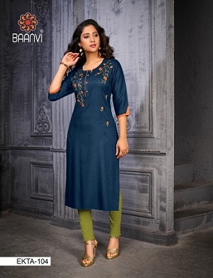 Baanvi Ekta Vol 1 Kurtis Wholesale Catalog, Buy Full Catalog of Baanvi Ekta Vol 1 Kurtis At Wholesale Price