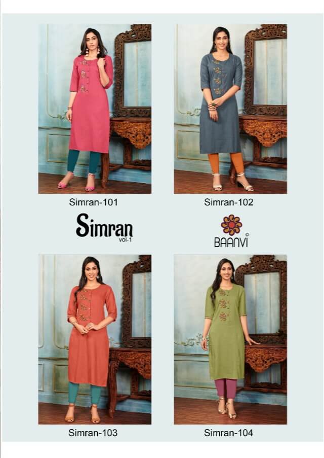 Baanvi Simran Vol 1 Cotton Kurtis Wholesale Catalog, Buy Full Catalog of Baanvi Simran Vol 1 Cotton Kurtis At Wholesale Price