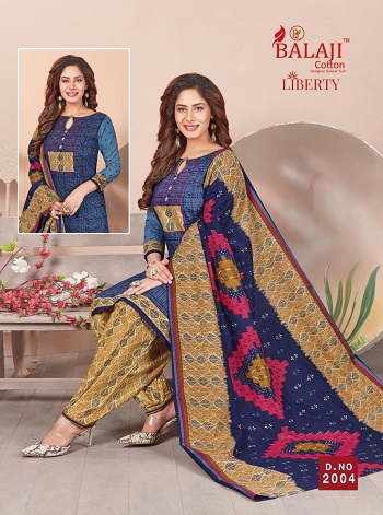 Balaji Cotton Presents Cotton Printed Dress Material Catalog Liberty Vol 2 With Top 2mts Bottom 2mts Dupatta 2mts