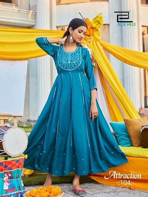 Blue Hills Attraction Vol 1 Rayon Long Kurtis Wholesale Catalog, Buy Full Catalog of Blue Hills Attraction Vol 1 Rayon Long Kurtis At Wholesale Price