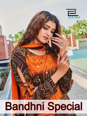 Blue Hills Bandhani Special Vol 1 Kurtis with Dupatta wholesale catalog, Buy Full catalog of Blue Hills Bandhani Special Vol 1 Kurtis with Dupatta At wholesale Price