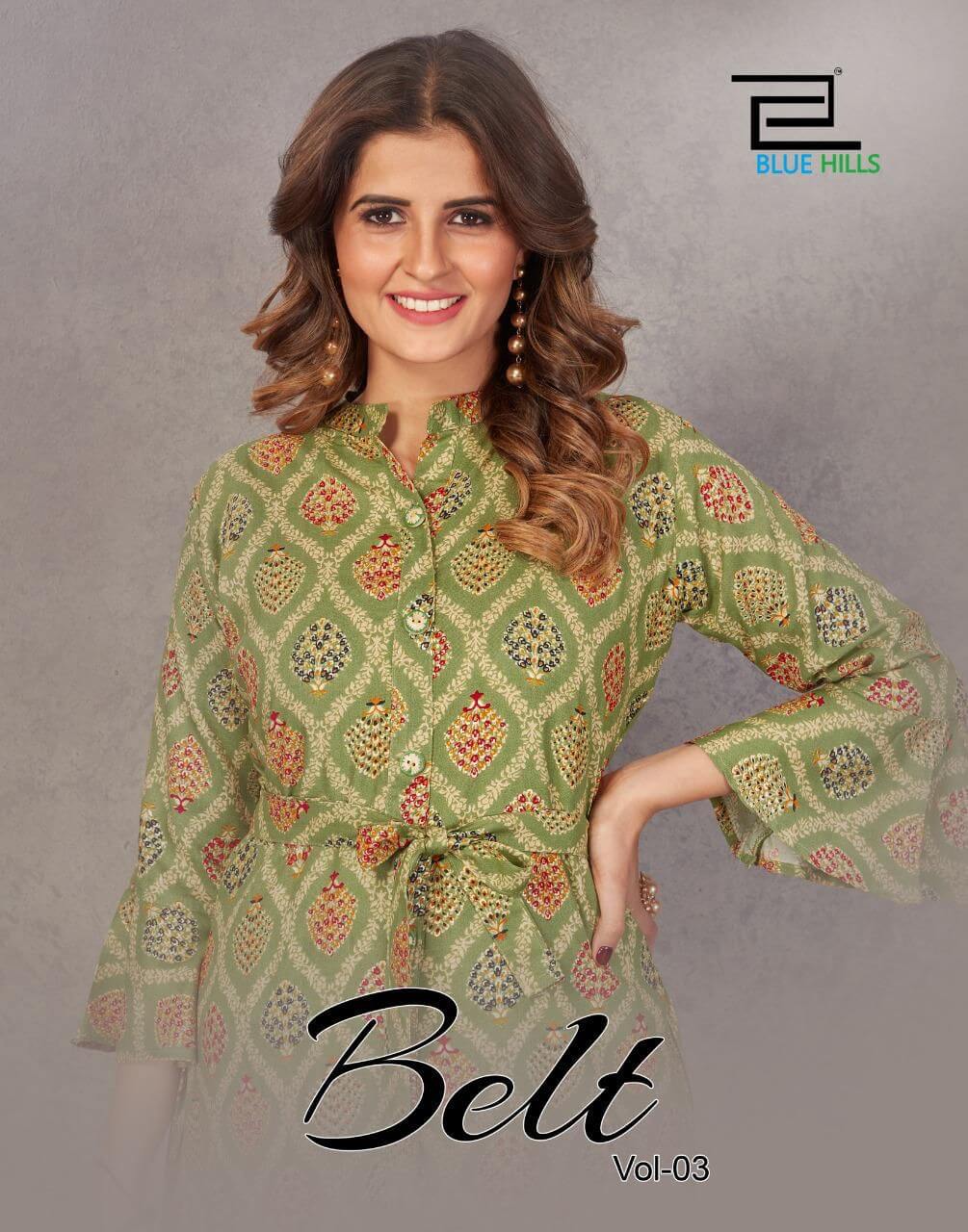 Blue Hills Belt Vol 3 Rayon Kurtis Wholesale Catalog