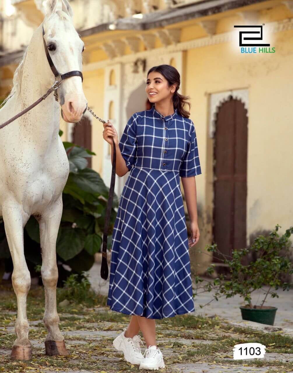 Blue Hills Checksmate Vol 10 Rayon Kurtis Wholesale Catalog, Buy Full Catalog of Blue Hills Checksmate Vol 10 Rayon Kurtis At Wholesale Price