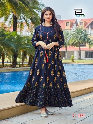 Blue Hills Chhorii Rayon Kurtis Wholesale Catalog, Buy Full Catalog of Blue Hills Chhorii Rayon Kurtis At Wholesale Price