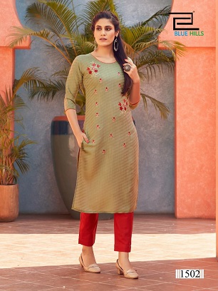 Blue Hills Colorbar 15 Kurtis Wholesale Collection, Buy Full Catalog of Blue Hills Colorbar 15 Kurtis At Wholesale Price