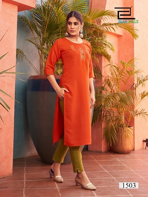 Blue Hills Colorbar 15 Kurtis Wholesale Collection, Buy Full Catalog of Blue Hills Colorbar 15 Kurtis At Wholesale Price