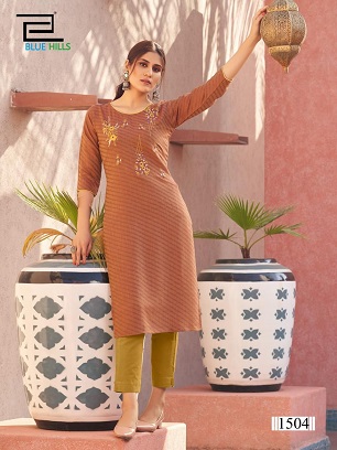 Blue Hills Colorbar 15 Kurtis Wholesale Collection, Buy Full Catalog of Blue Hills Colorbar 15 Kurtis At Wholesale Price