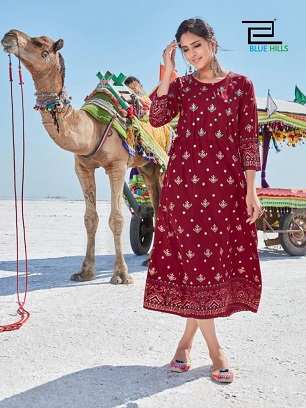 Blue Hills Dessert 1 Kurtis Wholesale Catalog, Buy Full Catalog of Blue Hills Dessert 1 Kurtis At Wholesale Price