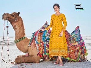 Blue Hills Dessert 1 Kurtis Wholesale Catalog, Buy Full Catalog of Blue Hills Dessert 1 Kurtis At Wholesale Price