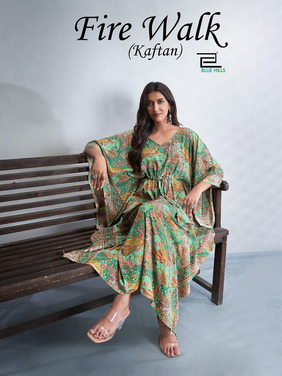 Blue Hills Fire Walk Kaftan Wholesale Catalog. Purchase Full Catalog Of Kaftan In Wholesale Price Online