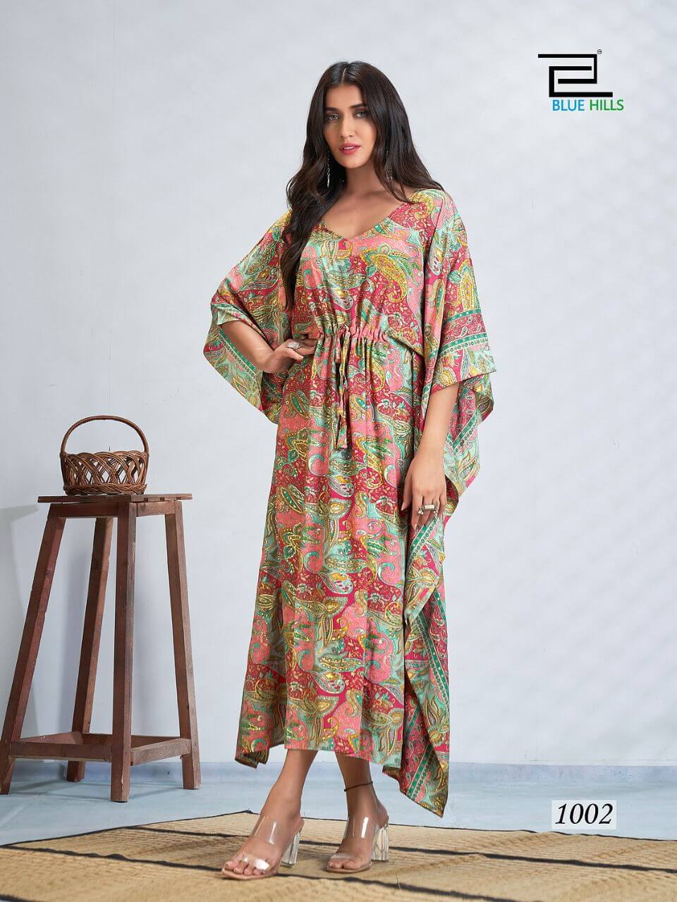 Blue Hills Fire Walk Kaftan Wholesale Catalog. Purchase Full Catalog Of Kaftan In Wholesale Price Online