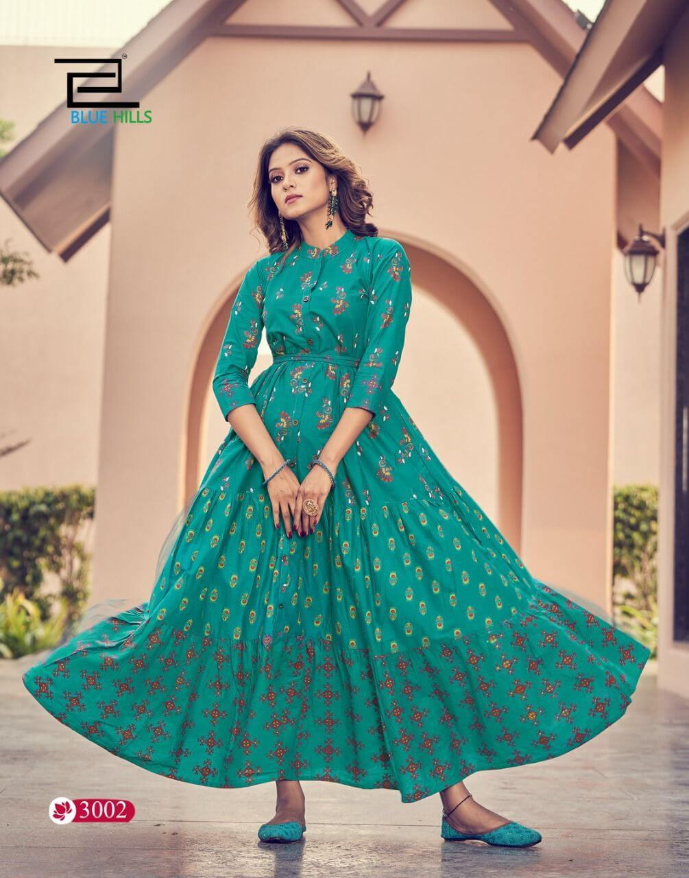 Blue Hills Florencia Vol 3 Party Wear Gown Wholesale Catalog. Purchase Full Catalog of Party Wear Gown In Wholesale Price Online