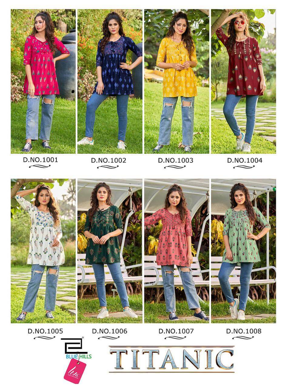 Blue Hills Titanic Rayon Tops Wholesale Catalog. Buy Full Catalog of Rayon Tops In Wholesale Price Online