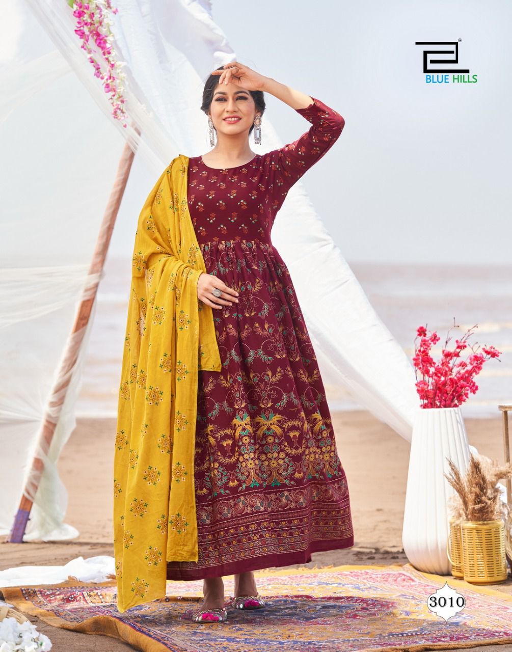 Blue Hills Walkway Dupatta Edition Vol 3 Kurt With Dupatta Catalog In Wholesale Price. Purchase Full Catalog of Blue Hills Walkway Dupatta Edition Vol 3 In Wholesale Price Online