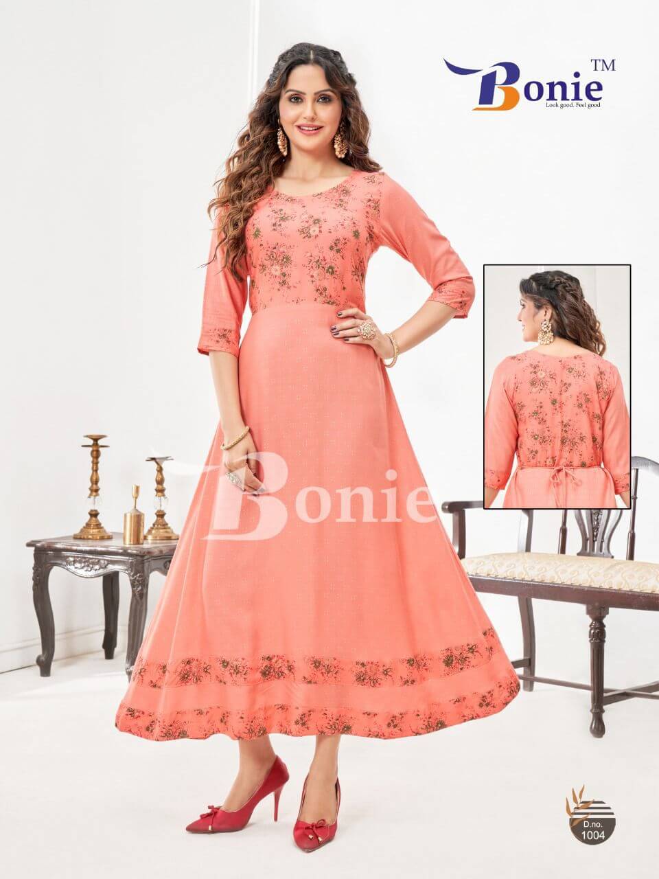 Bonie Shanaya Party Wear Gown Wholesale Catalog. Purchase Full Catalog of Party Wear Gown In Wholesale Price Online