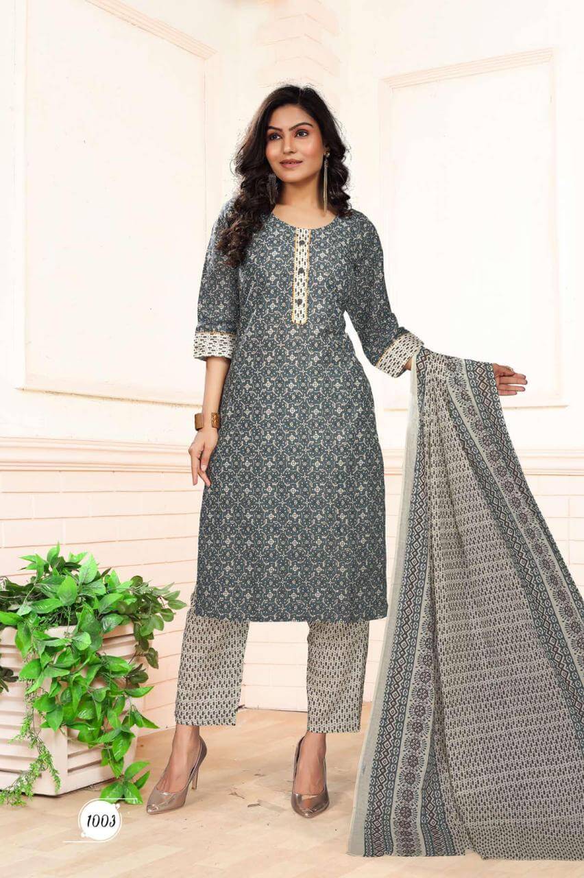 Cotton Crew Kurti Pant Dupatta Set Catalog In Wholesale Price. Purchase Full Catalog of Cotton Crew In Wholesale Price Online