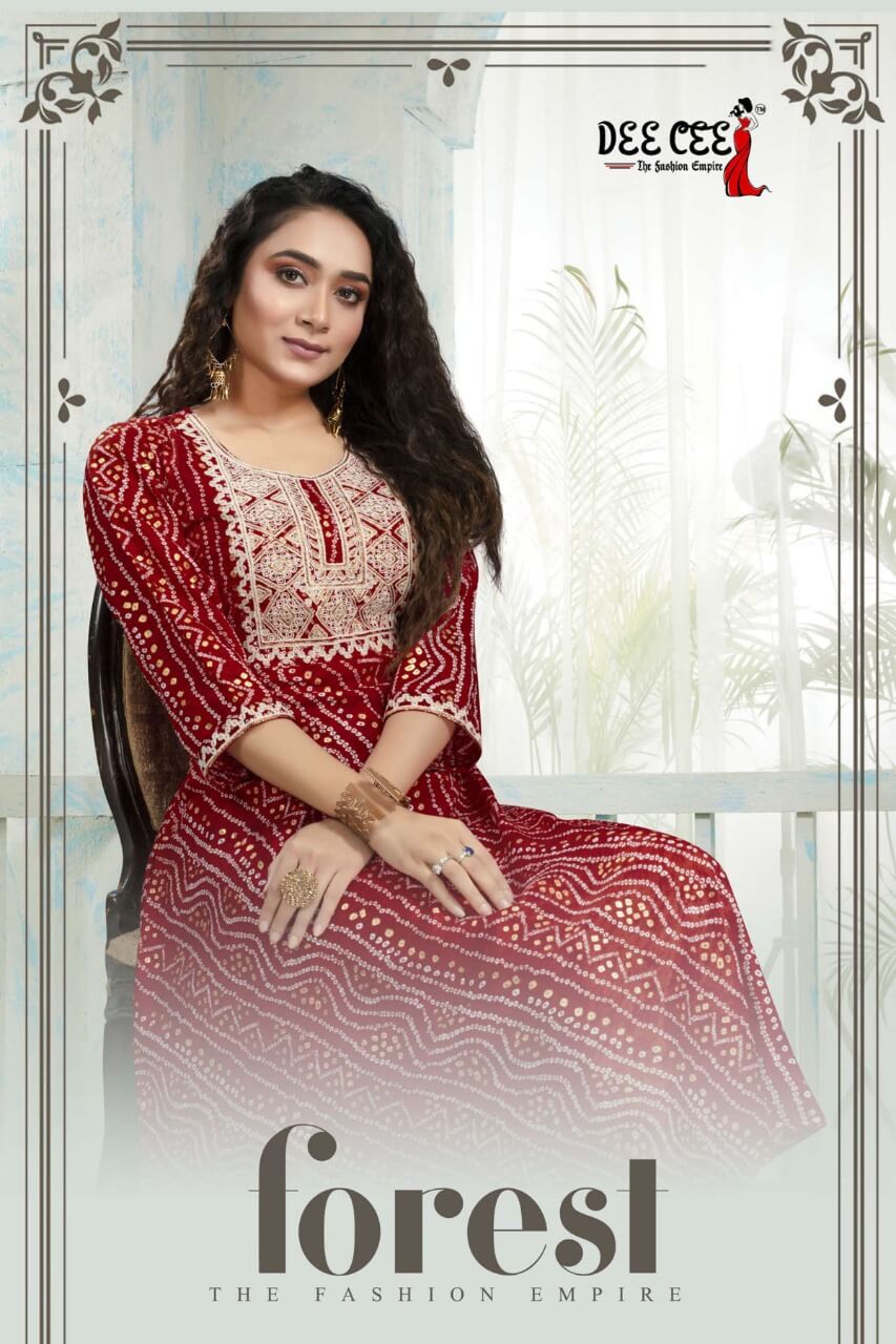 Dee Cee Forest Bandhni Gown Catalog In Wholesale Price. Purchase Full Catalog of Dee Cee Forest In Wholesale Price