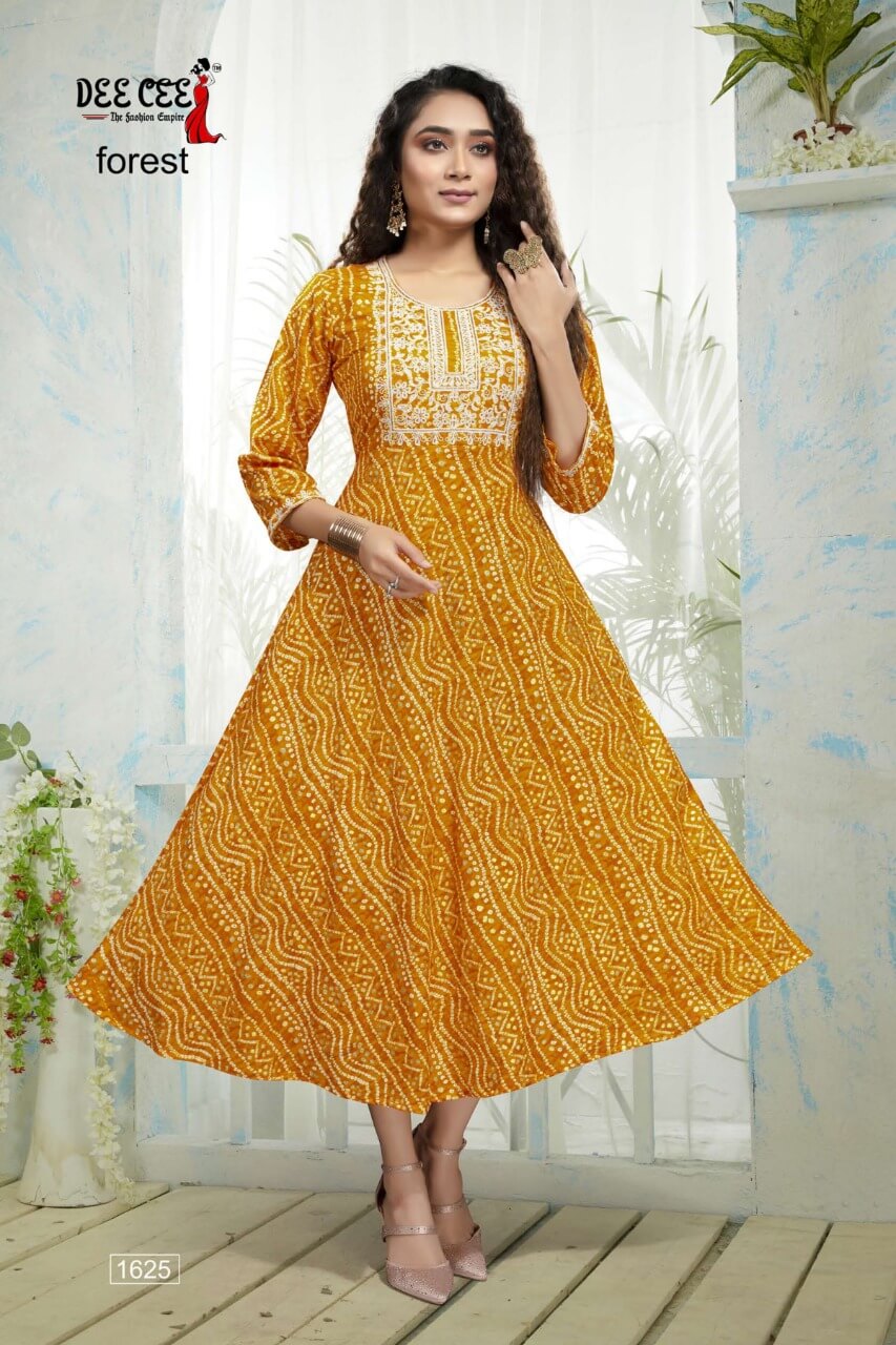 Dee Cee Forest Bandhni Gown Catalog In Wholesale Price. Purchase Full Catalog of Dee Cee Forest In Wholesale Price