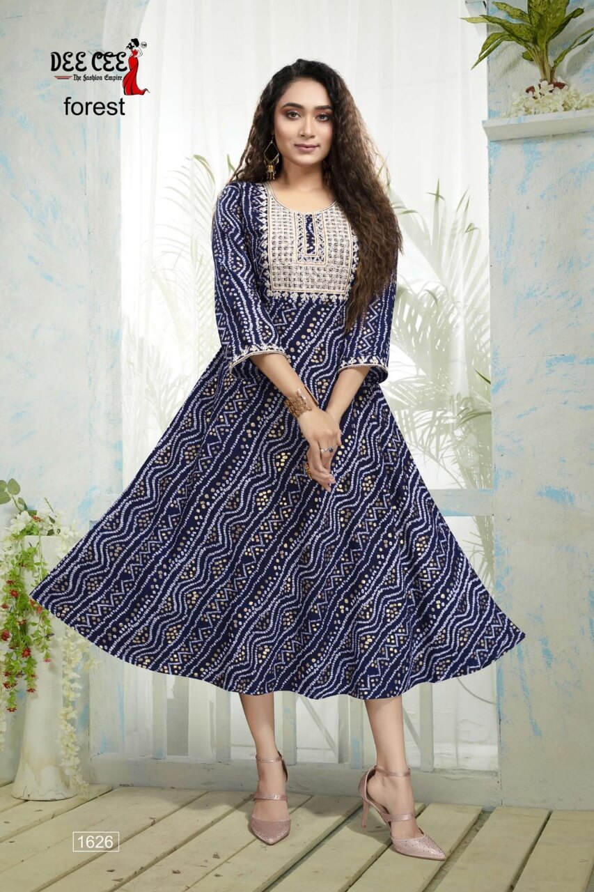 Dee Cee Forest Bandhni Gown Catalog In Wholesale Price. Purchase Full Catalog of Dee Cee Forest In Wholesale Price