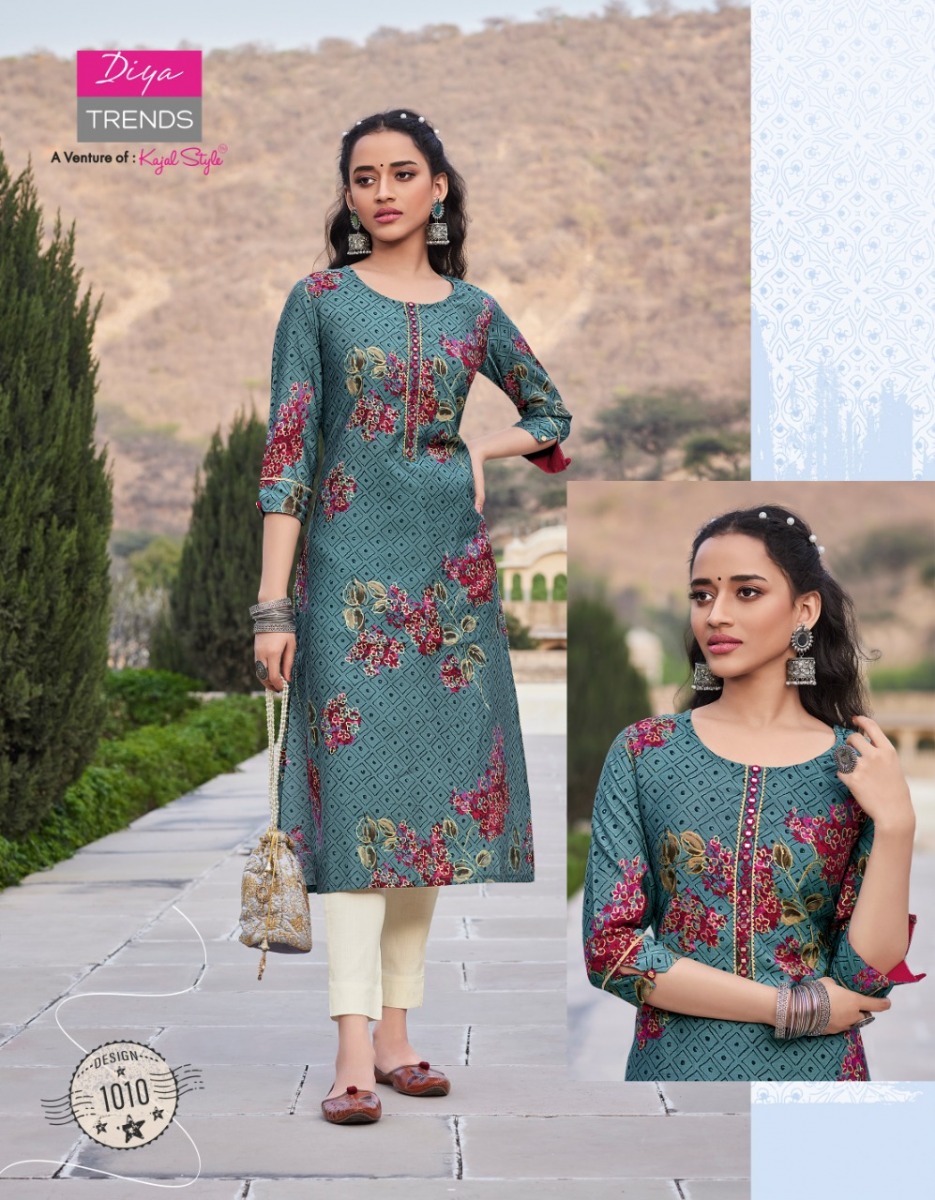 Diya Trends Blossom Vol 1 Kurti With Pant Catalog In Wholesale Price. Purchase Full Catalog of Diya Trends Blossom Vol 1 In Wholesale Price Online