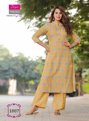 Diya Trends Celebration Vol 1 Kurtis With Plazzo wholesale catalog, Buy Full catalog Of Diya Trends Celebration Vol 1 Kurtis With Plazzo At wholesale Price