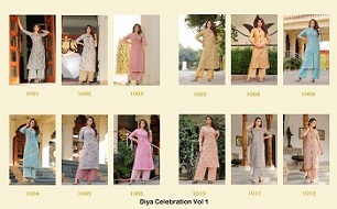 Diya Trends Celebration Vol 1 Kurtis With Plazzo wholesale catalog, Buy Full catalog Of Diya Trends Celebration Vol 1 Kurtis With Plazzo At wholesale Price