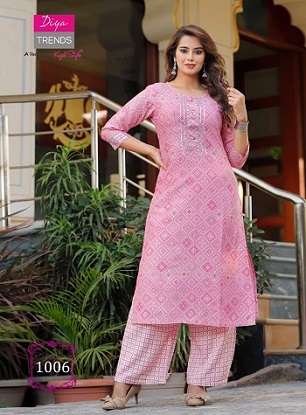 Diya Trends Celebration Vol 1 Kurtis With Plazzo wholesale catalog, Buy Full catalog Of Diya Trends Celebration Vol 1 Kurtis With Plazzo At wholesale Price