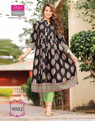 Diya Trends Ethnicity Vol 9 Kurti Gowns Wholesale Catalog, Buy Full Catalog of Diya Trends Ethnicity Vol 9 Kurti Gowns At Wholesale Price