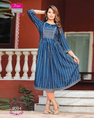 Diya Trends Ethnicity Vol 9 Kurti Gowns Wholesale Catalog, Buy Full Catalog of Diya Trends Ethnicity Vol 9 Kurti Gowns At Wholesale Price