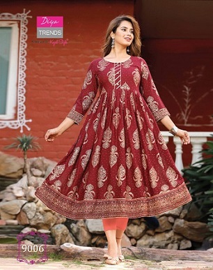 Diya Trends Ethnicity Vol 9 Kurti Gowns Wholesale Catalog, Buy Full Catalog of Diya Trends Ethnicity Vol 9 Kurti Gowns At Wholesale Price