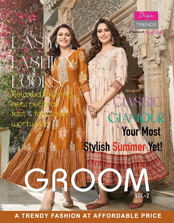 Diya Trends Groom Vol 2 Ladies Gown Catalog In Wholesale Price