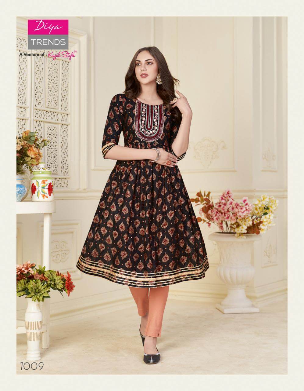 Diya Trends Samora Vol 1 Naira Cut Kurtis With Pant Wholesale Catalog. Purchase Full Catalog of Naira Cut Kurtis With Pant In Wholesale Price Online