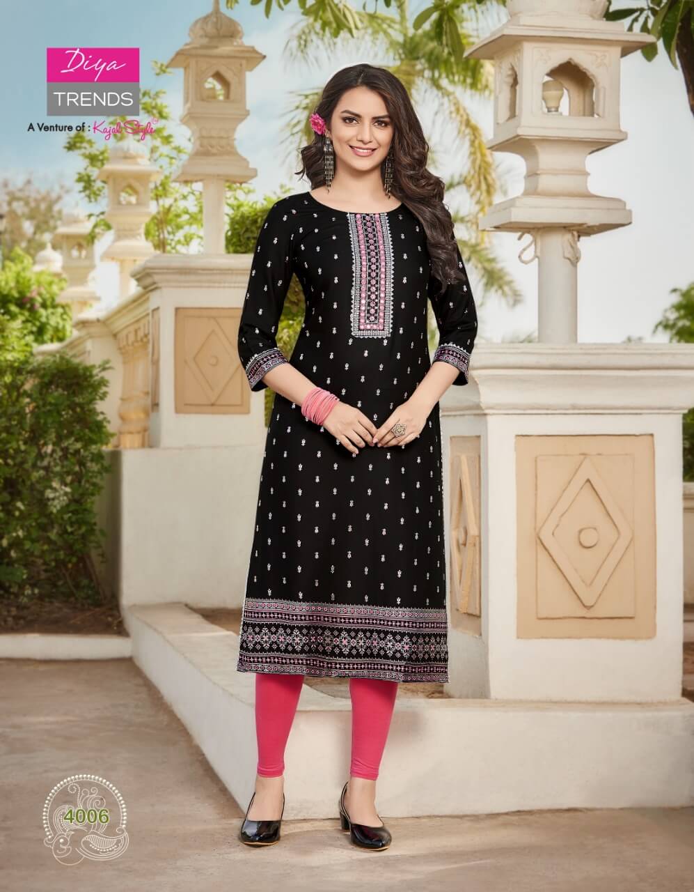 Diya Trends Victoria Vol 4 Rayon Kurtis Wholesale Catalog. Purchase Full Catalog of Rayon Kurtis In Wholesale Price Online