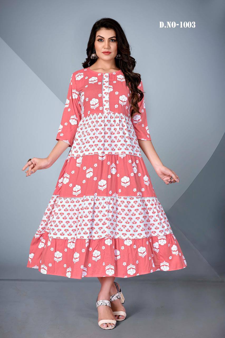 Buy DIGIFASHION Girls Multicolored Designer Cotton Frock Online at Best  Prices in India - JioMart.