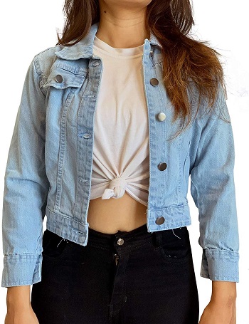 Denim Jackets Wholesale Collection. Purchase Girls Denim Jackets in Bulk Rate Online. It Will Come In Free Size Which Can Fit to S and M Size