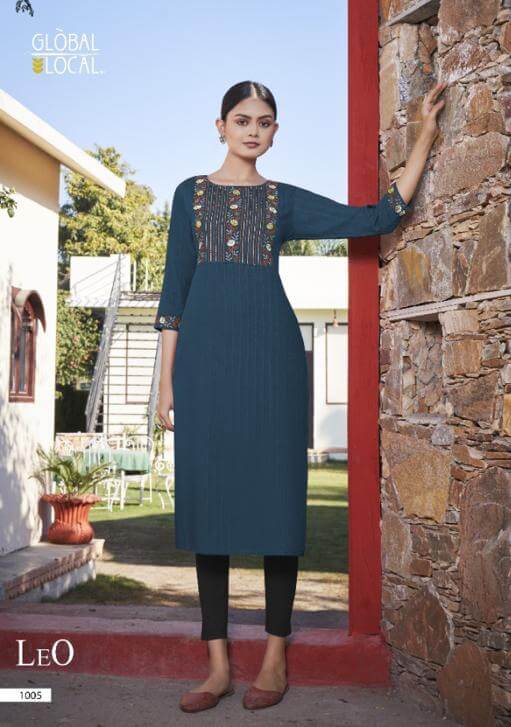 Global Local Leo Rayon Kurtis Wholesale Catalog